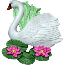 Swan on Lily Pad Plaque Right