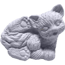 Kitten Scratching Ear Statue Kitten Scratching Ear Statue
