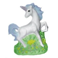Unicorn on Flowers Statue