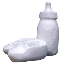 Baby Bottle and Booties Statue