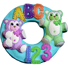 ABC 123 Round Plaque