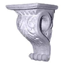 Acanthus with Shelf Drapery Bracket