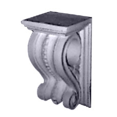Beaded with Shelf Drapery Bracket