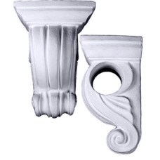 Scroll Drapery with Shelf Bracket