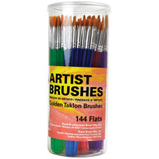 Brush Set of 144 Flat Artist Brushes