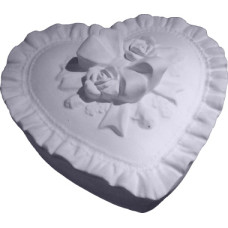 Ruffled Ribbon Heart Trinket Box Large Ruffled Ribbon Heart Trinket Box Large