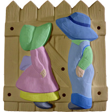 Country Kids by Fence Plaque