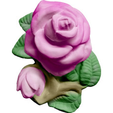 Rose with Leaves Plaque