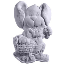 Rabbit with Basket Plaque Rabbit with Basket Plaque