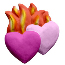 Flaming Hearts Plaque