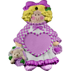 Doll with Heart Name Year Ornament