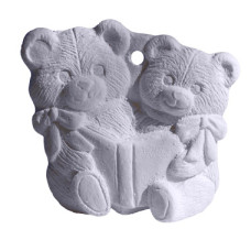 Two Bears Reading Ornament