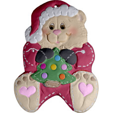 Bear Holding Stitched Tree Ornament