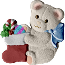 Bear with Stuffed Stocking Ornament