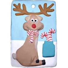 Reindeer with Candy Canes Ornament