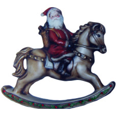 Santa on Rocking Horse Statue Santa on Rocking Horse Statue