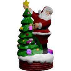 Santa with Christmas Tree Statue Santa with Christmas Tree Statue