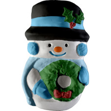 Snowman with Wreath Plaque