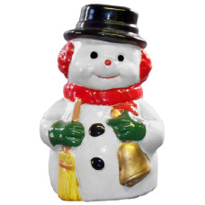 Snowman with Bell Statue Snowman with Bell Statue