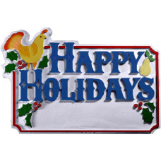 Happy Holidays Plaque