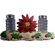 Poinsettia Salt and Pepper Holder