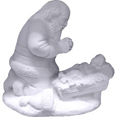 Santa Praying with Baby Statue Santa Praying with Baby Statue