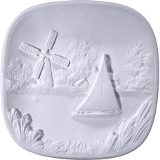Sailboat and Windmill Plate Plaque Sailboat and Windmill Plate Plaque