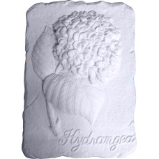 Hydranges on Stone Rectangle Plaque