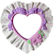 Ruffle Lace Heart Picture Frame Small