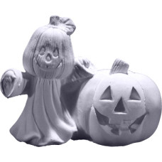 Pumpkin Heads with Pumpkins Statue Pumpkin Heads with Pumpkins Statue