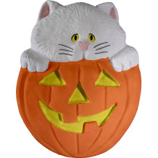 Cat out of Pumpkin Plaque