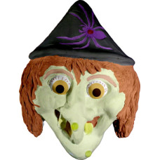 Witch head with spider plaque Witch head with spider plaque