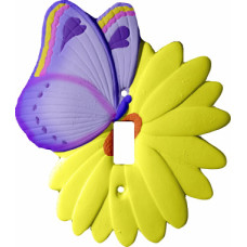 Butterfly on Flower Light Switch Plate