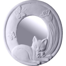 Cat and Butterflies Wall Mirror