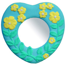Heart with Flowers Wall Mirror