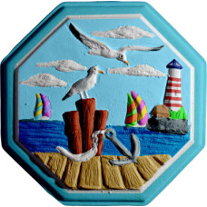 Nautical Octagon Plaque Small Nautical Octagon Plaque Small