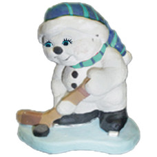 Hockey Snowman Statue